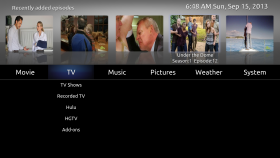 xTV-SAF Home Screen