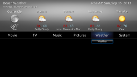 xTV-SAF  Weather on the Home Screen